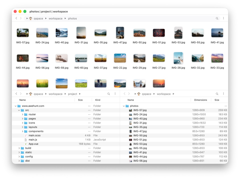 一个窗口、12种布局,灵活切换