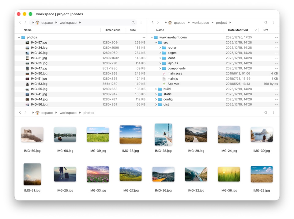 一个窗口、12种布局,灵活切换